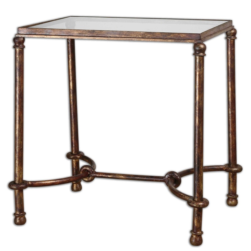 Warring – Iron End Table – Dark Brown