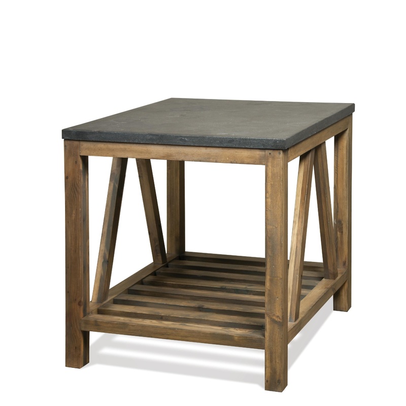 Weatherford – Rectangular End Table – Reclaimed Natural Pine