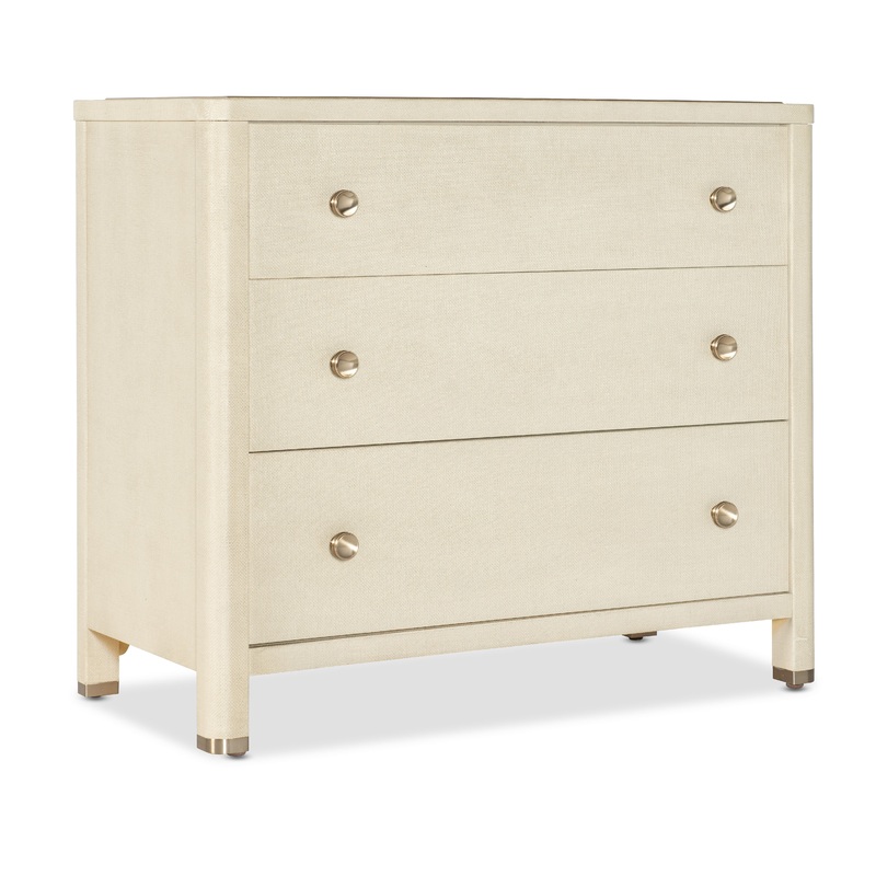 Archives – Raffia Three-Drawer Chest – Beige