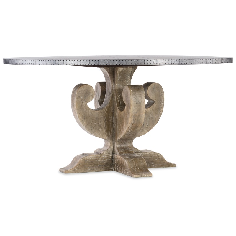 Boheme – Ascension 60″ Zinc Round Dining Table