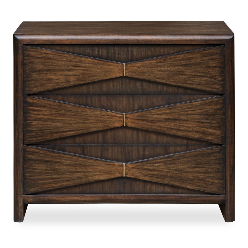 Bowtie – 3 Drawer Mid-Century Chest – Dark Brown