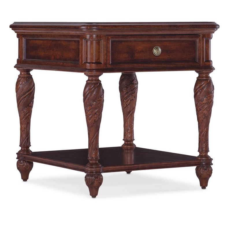 Charleston – One-Drawer End Table – Dark Brown
