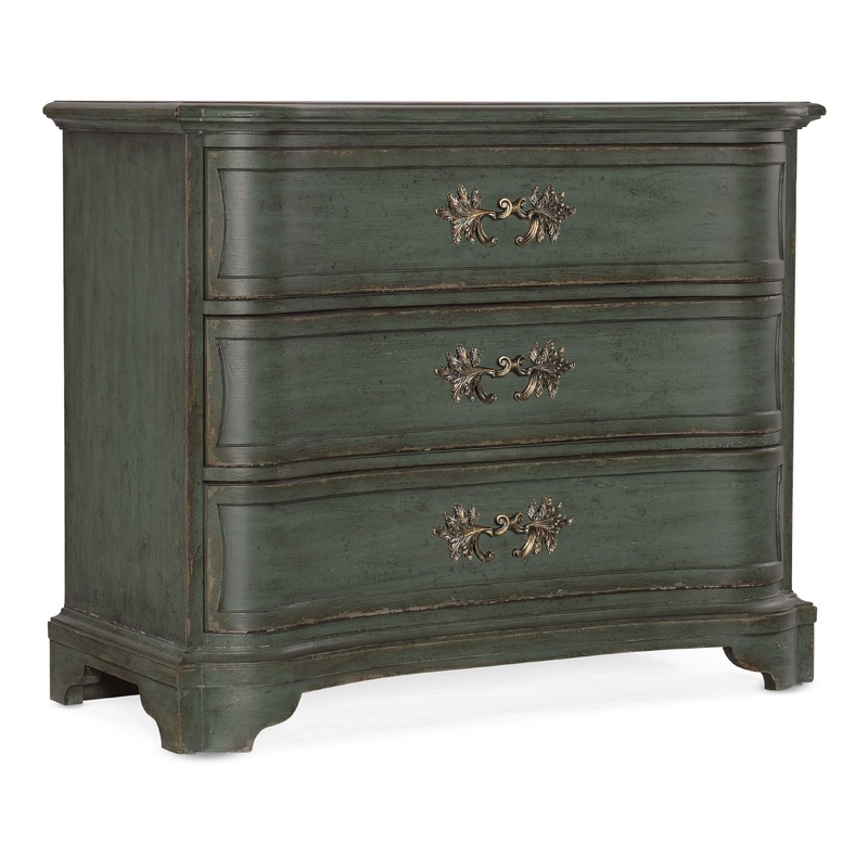 Charleston – Three-Drawer Accent Chest – Dark Green