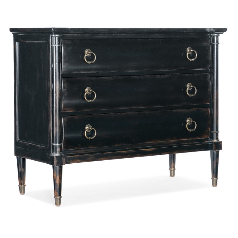 Charleston – Three Drawer Chest – Armoire Base – Black