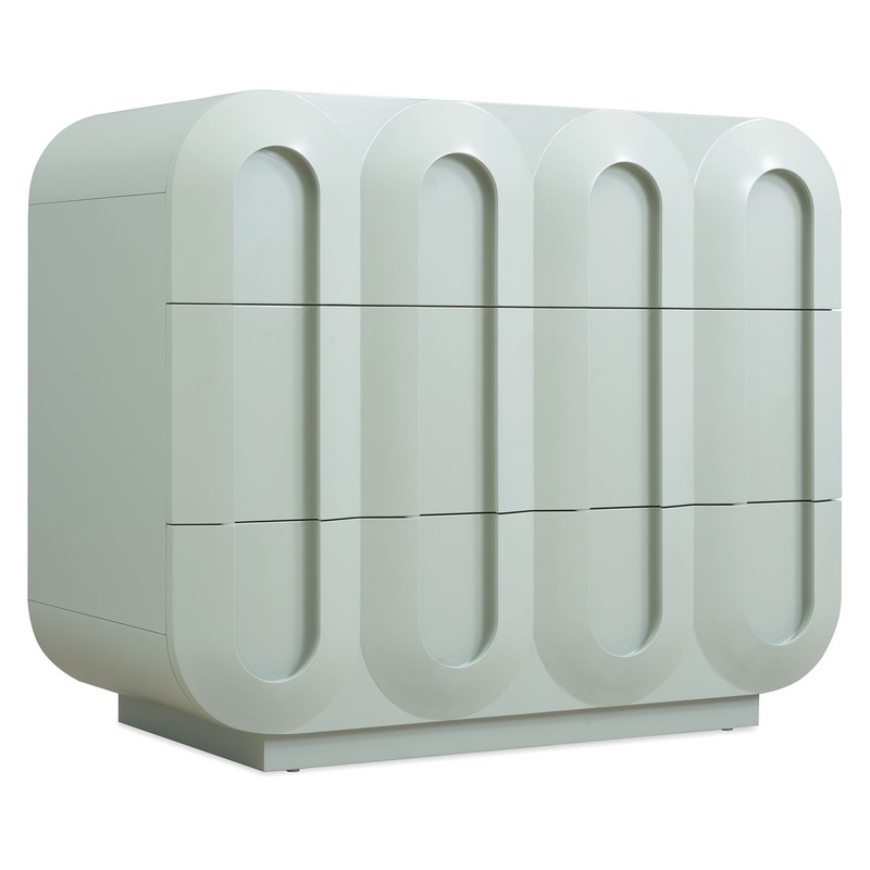 Commerce And Market – Groove Three-Drawer Chest – Light Blue