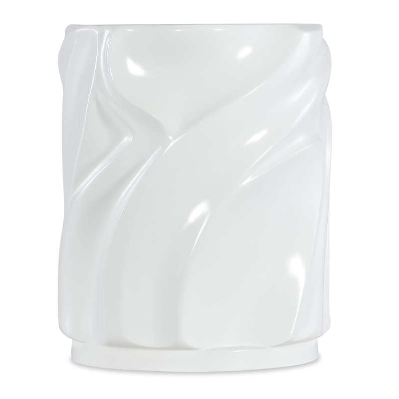 Melange – Alabaster End Table – White