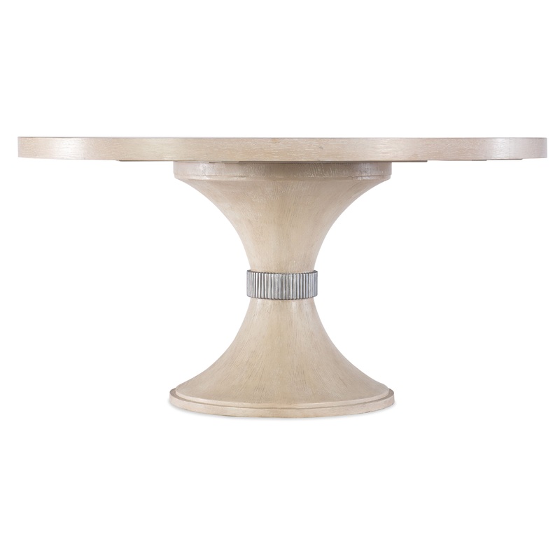 Nouveau Chic – Round Pedestal Dining Table – Light Brown