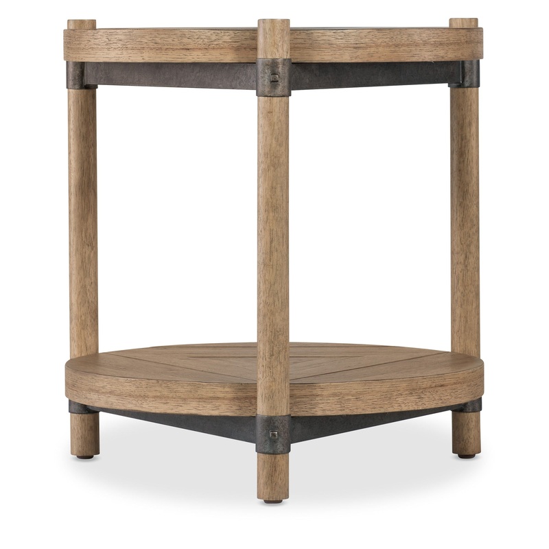 Vineyard Row – Round End Table – Light Brown