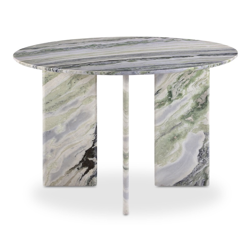Celia – Round Dining Table – Green / Gray
