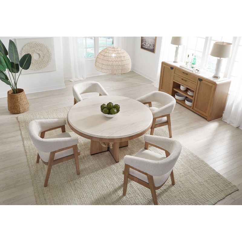Escape – 54″ Round Dining Table – Light Brown