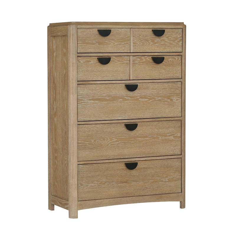 Escape – Bedroom 5 Drawer Chest With Cedar Bottom – Glazed Natural Oak