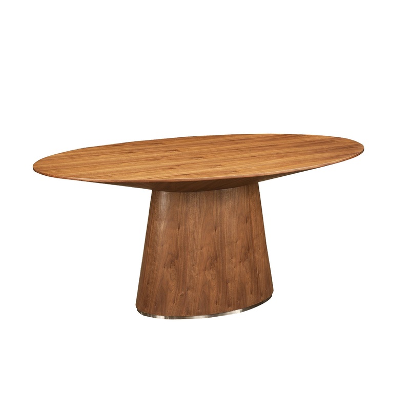 Otago – Oval Dining Table – Natural Walnut