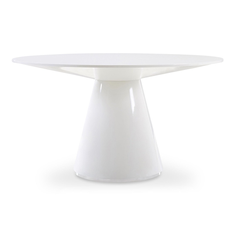 Otago – Round Dining Table – High Gloss White