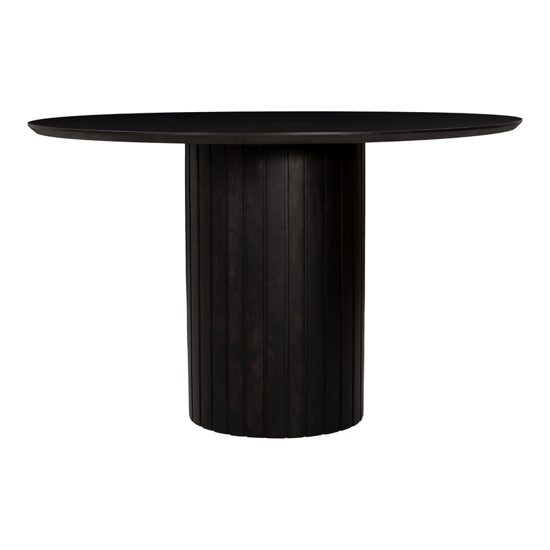 Povera – Acacia Wood Round Dining Table – Black