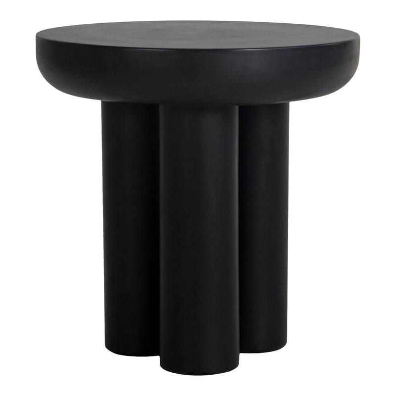 Rocca – Cement Side Table – Black