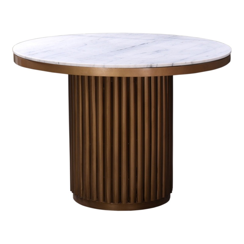 Tower – Dining Table – Antique Brass