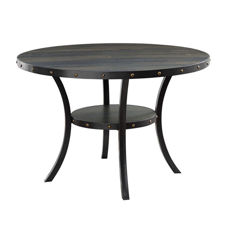Crispin – Round Dining Table – Smoke – Wood