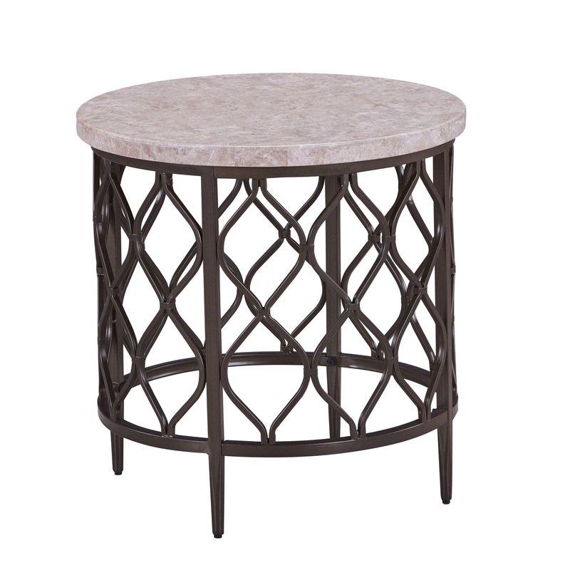 Roland – Marble Top End Table Top – White