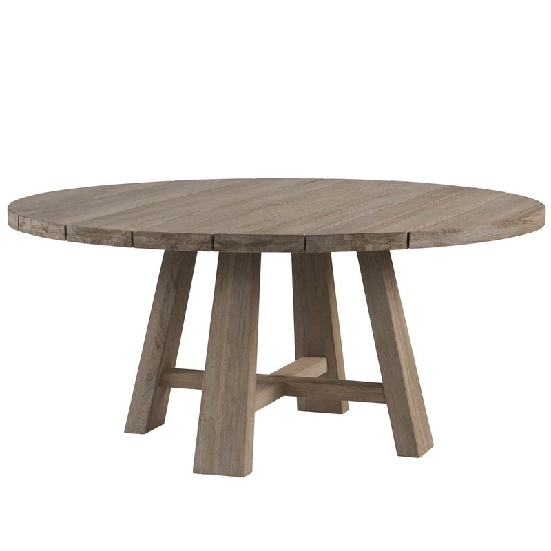 Coastal Living Outdoor / Saratoga – Round Dining Table Wood Top – Light Brown