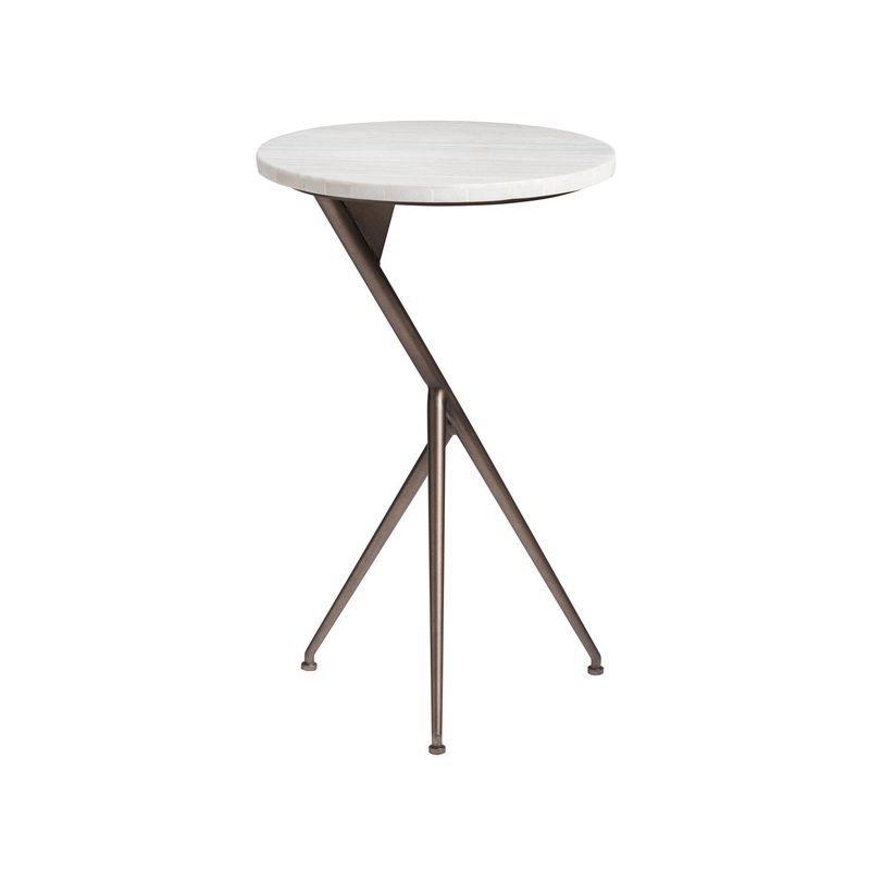 Curated – Oslo Round End Table – Dark Brown