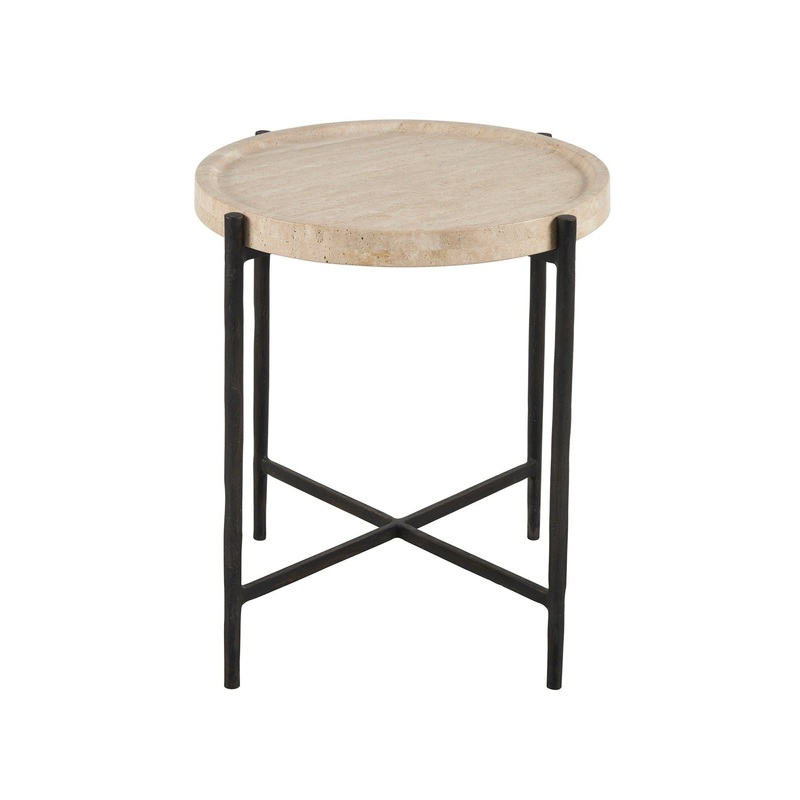New Modern – Theron Round End Table – Beige