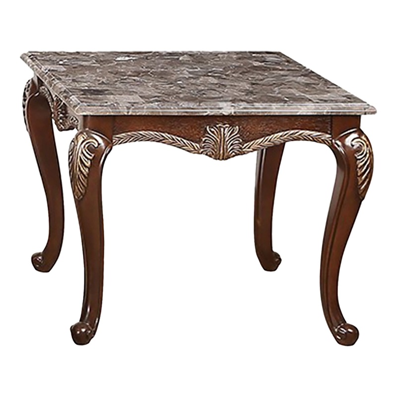 Palazzo Marina – Marble End Table – Dark Brown