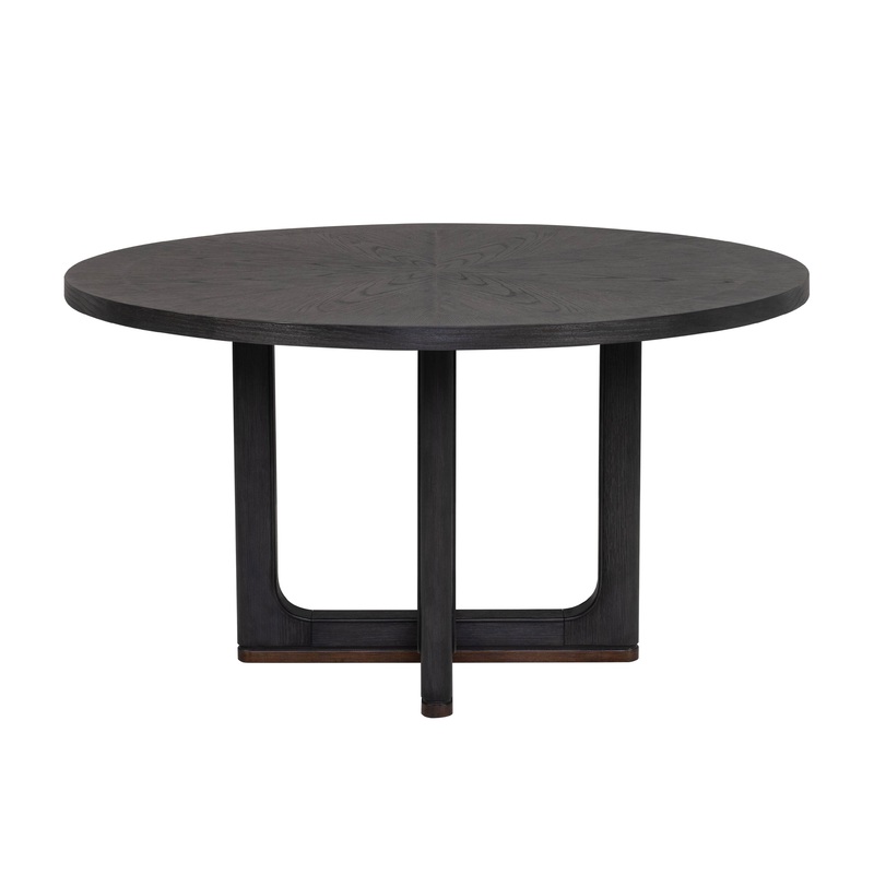 Waterfall – Round Dining Table – Deep Ebony