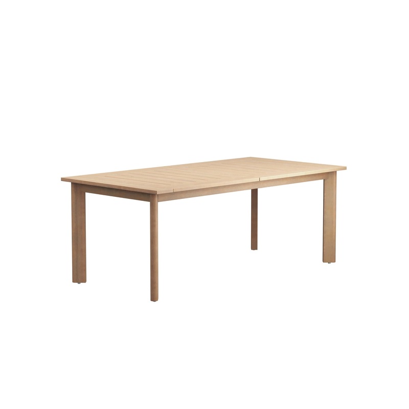 Wesley – Patio Dining Table With Self Storing Leaf – Light Brown