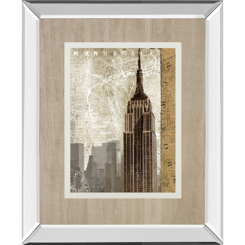 Autumn In New York By Mallett K Mirrored Frame – Dark Brown
