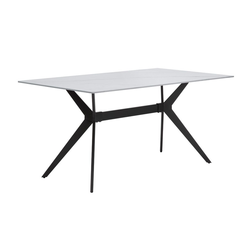 Brixley – Dining Table – White / Black