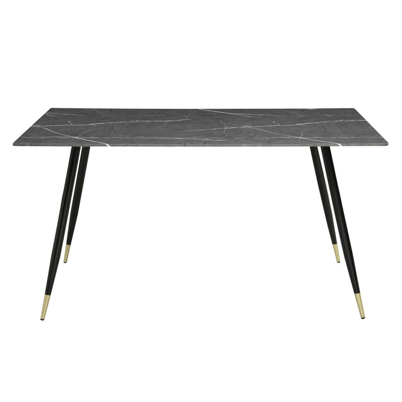 Clemente – Dining Table – Black / Dark Gray