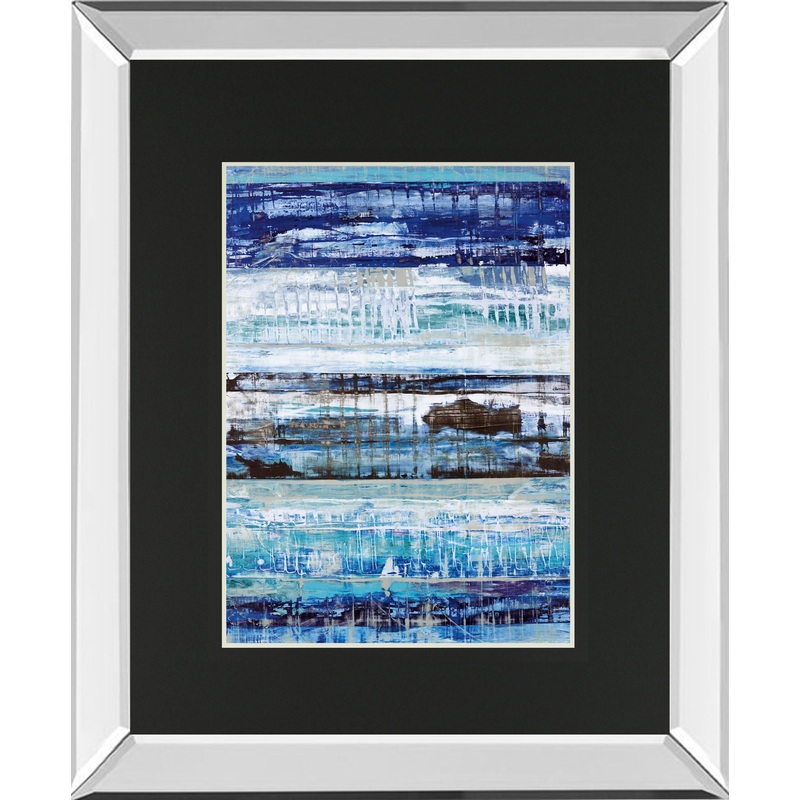 Cloud Rush By Hilario Gutierrez Mirrored Frame – Blue