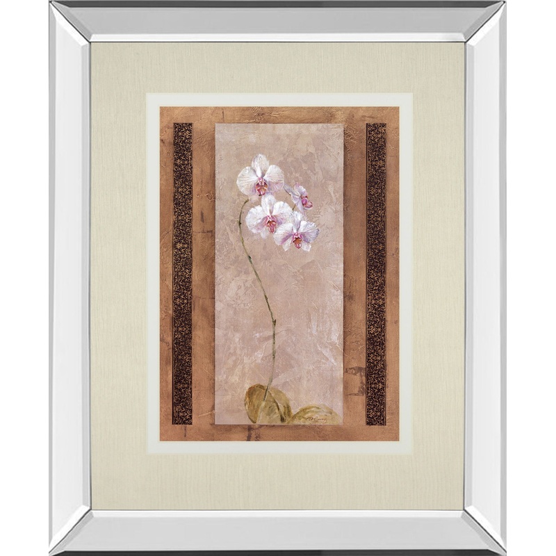 Contemporary Orchid I By Carney – Mirror Framed Print Wall Art – Pink