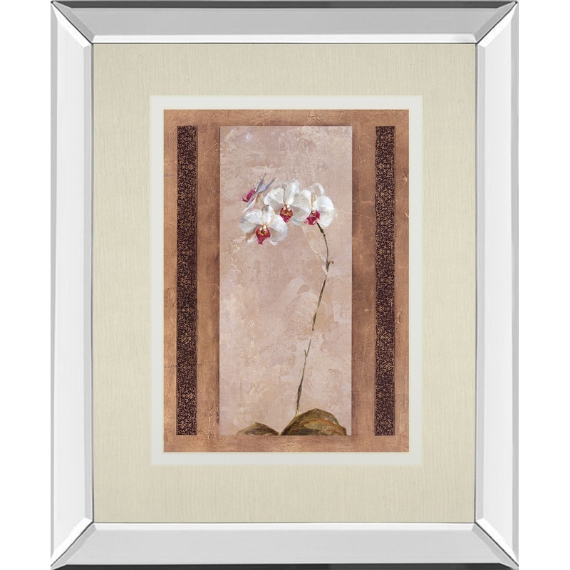 Contemporary Orchid Il By Carney – Mirror Framed Print Wall Art – Pink