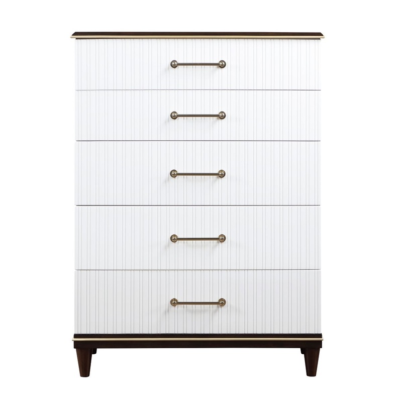 Niles – Chest – White / Cherry