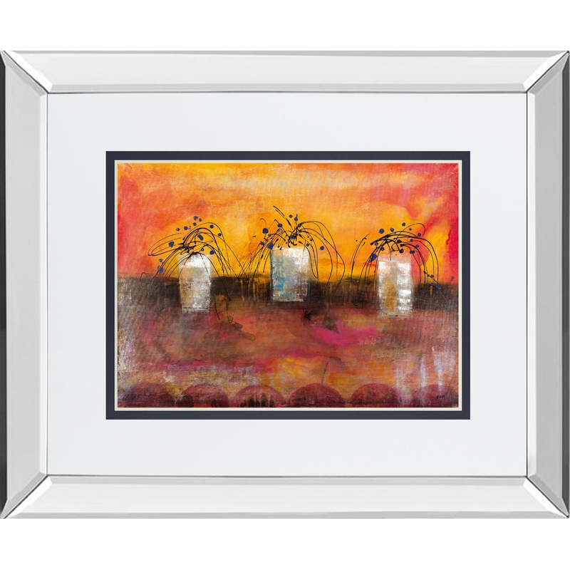 Old Boxes IIl By Elliot – Mirror Framed Print Wall Art – Orange