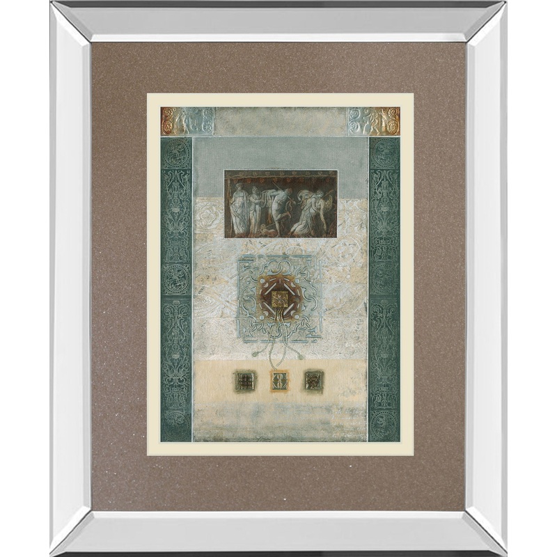 Romanesque I By Douglas – Mirror Framed Print Wall Art – Green