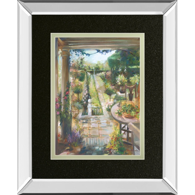 Serenity By Marysia – Mirror Framed Print Wall Art – Green