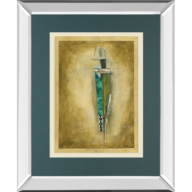 Shaman Of The Rain By Douglas – Mirror Framed Print Wall Art – Beige