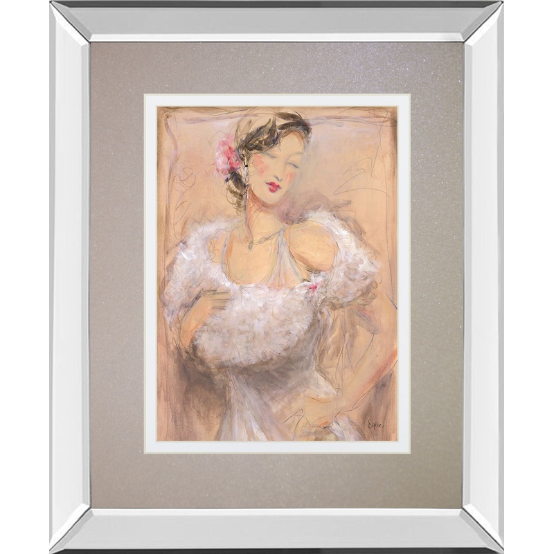 Stole My Heart Il By Dupre – Mirror Framed Print Wall Art – Pink