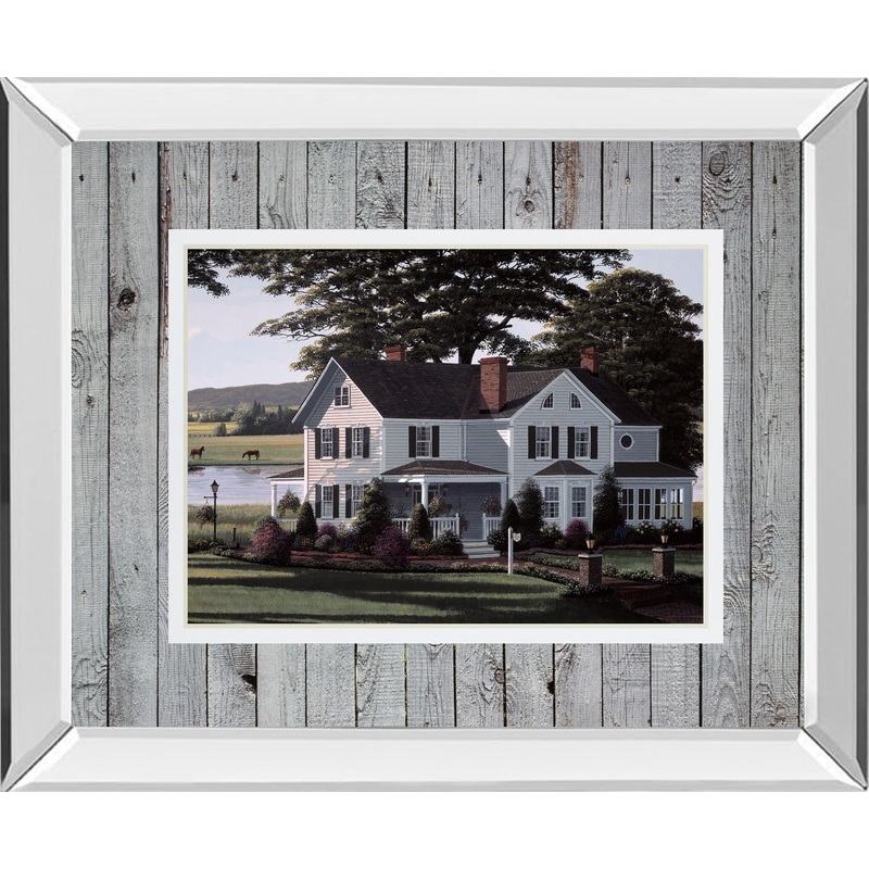 The Counrty Inn By Saunders B. Mirrored Frame – Green
