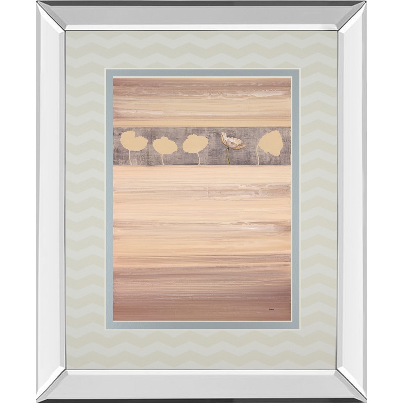 White Passion By Holman – Mirror Framed Print Wall Art – Beige