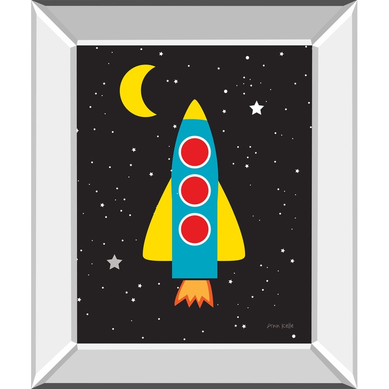 Blast Off By Ann Kelle – Mirror Framed Print Wall Art – Black