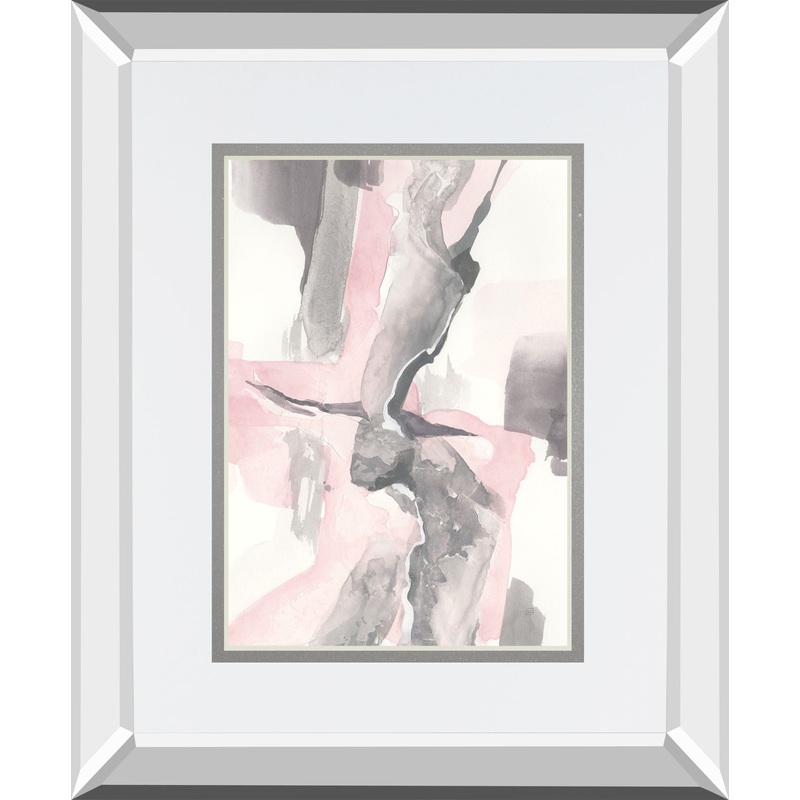 Blushing Grey I By Chris Paschke Mirrored Frame – Pink