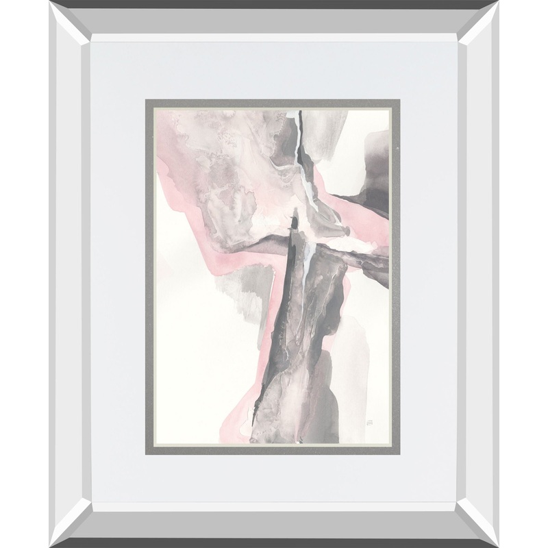 Blushing Grey II By Chris Paschke Mirrored Frame – Pink