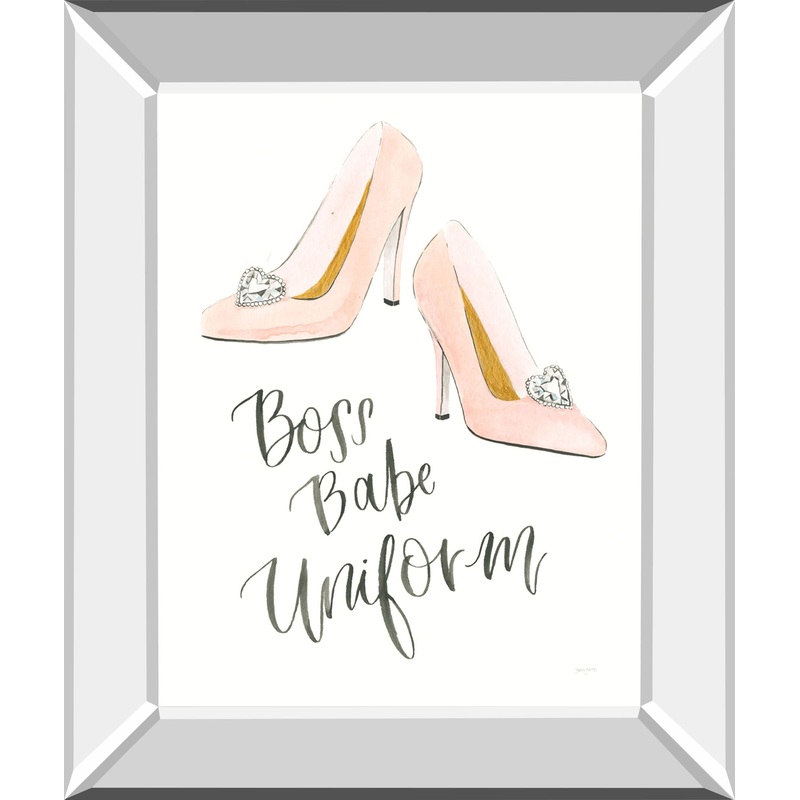Boss Babe III By Jenaya Jackson – Mirror Framed Print Wall Art – White