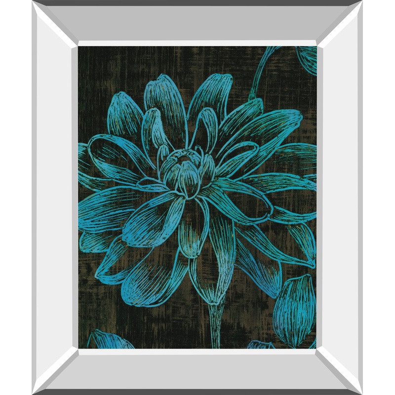 Boudoir I By Maja – Mirror Framed Print Wall Art – Blue