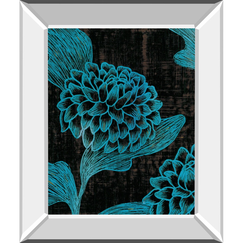 Boudoir II By Maja – Mirror Framed Print Wall Art – Blue