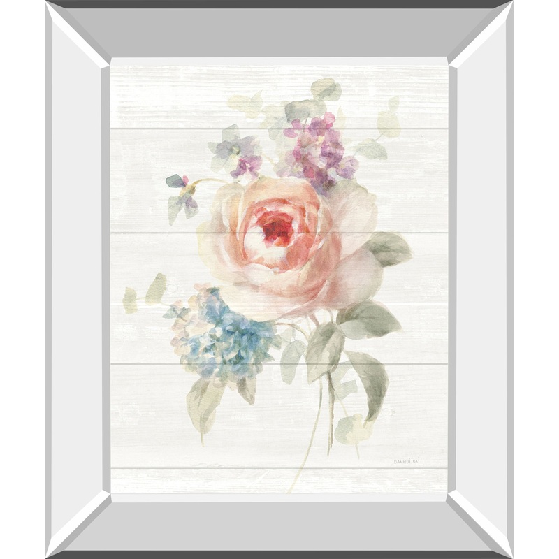 Cottage Garden III Shiplap By Danhui Nai – Mirror Framed Print Wall Art – White
