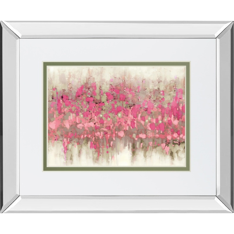 Crossing Abstract I Mirror Framed By DanMeneely – Pink